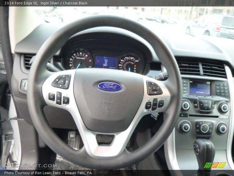 Ingot Silver / Charcoal Black 2014 Ford Edge SE