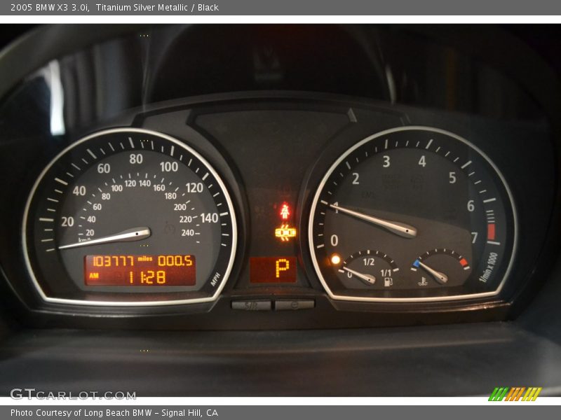 Titanium Silver Metallic / Black 2005 BMW X3 3.0i