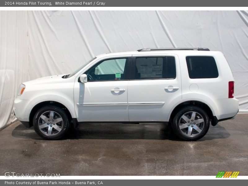 White Diamond Pearl / Gray 2014 Honda Pilot Touring