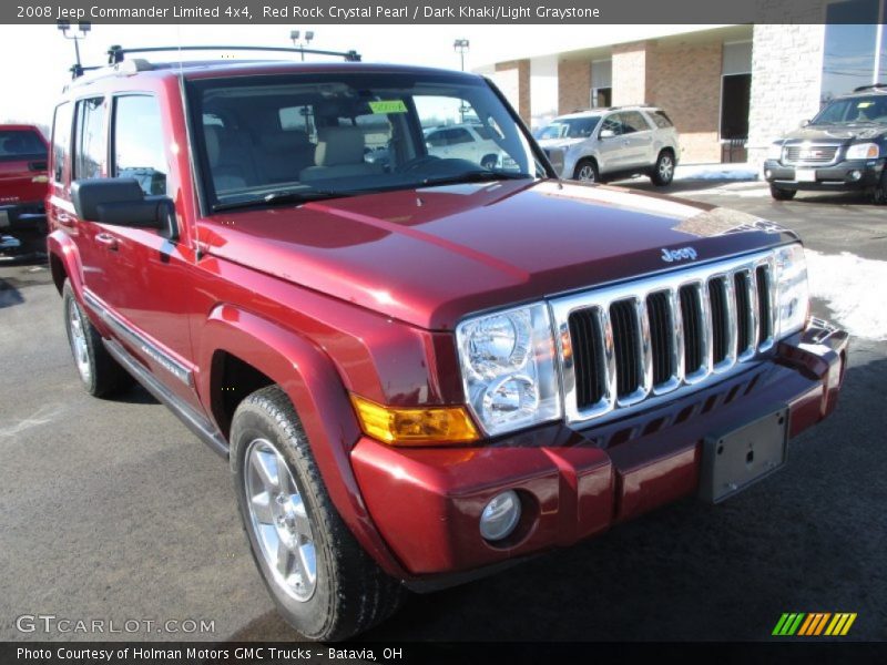 Red Rock Crystal Pearl / Dark Khaki/Light Graystone 2008 Jeep Commander Limited 4x4