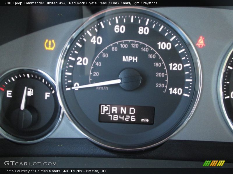 Red Rock Crystal Pearl / Dark Khaki/Light Graystone 2008 Jeep Commander Limited 4x4
