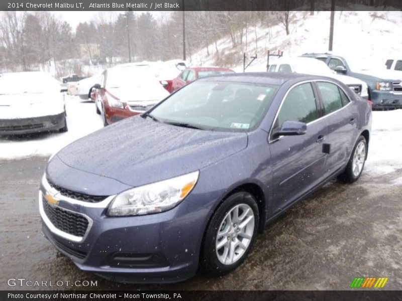 Atlantis Blue Metallic / Jet Black 2014 Chevrolet Malibu LT