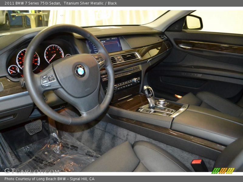 Titanium Silver Metallic / Black 2011 BMW 7 Series 750i Sedan