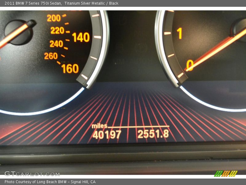 Titanium Silver Metallic / Black 2011 BMW 7 Series 750i Sedan
