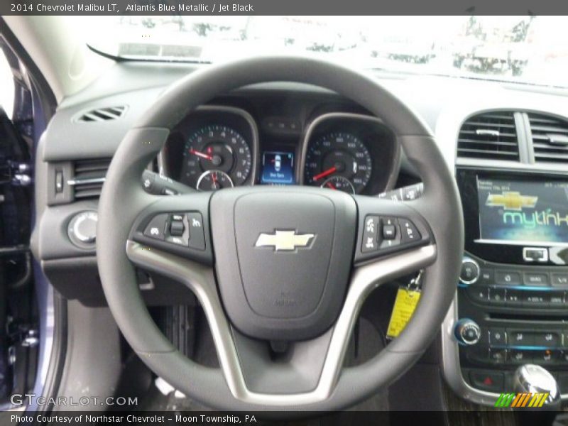 Atlantis Blue Metallic / Jet Black 2014 Chevrolet Malibu LT