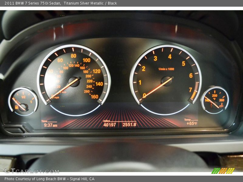 Titanium Silver Metallic / Black 2011 BMW 7 Series 750i Sedan