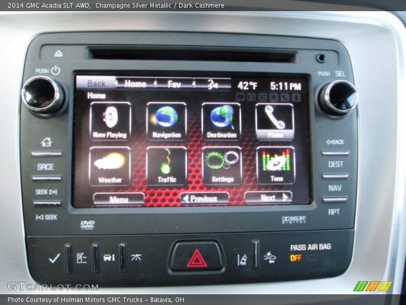 Controls of 2014 Acadia SLT AWD