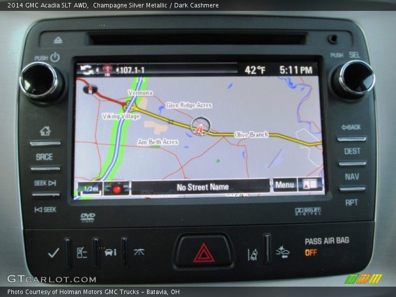 Navigation of 2014 Acadia SLT AWD