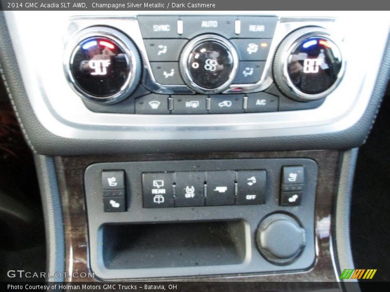 Champagne Silver Metallic / Dark Cashmere 2014 GMC Acadia SLT AWD