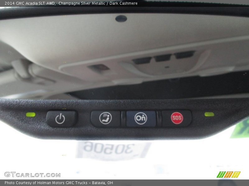 Champagne Silver Metallic / Dark Cashmere 2014 GMC Acadia SLT AWD