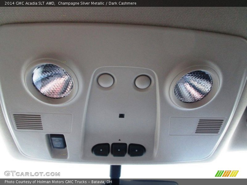 Champagne Silver Metallic / Dark Cashmere 2014 GMC Acadia SLT AWD