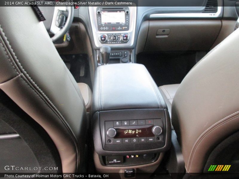 Champagne Silver Metallic / Dark Cashmere 2014 GMC Acadia SLT AWD