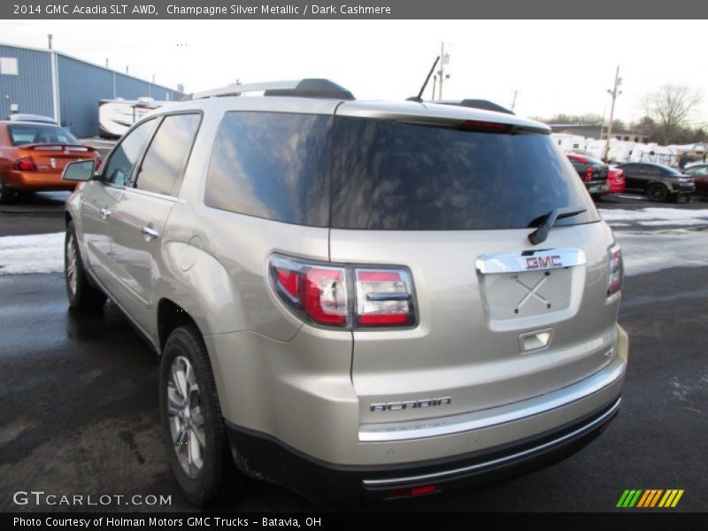 Champagne Silver Metallic / Dark Cashmere 2014 GMC Acadia SLT AWD