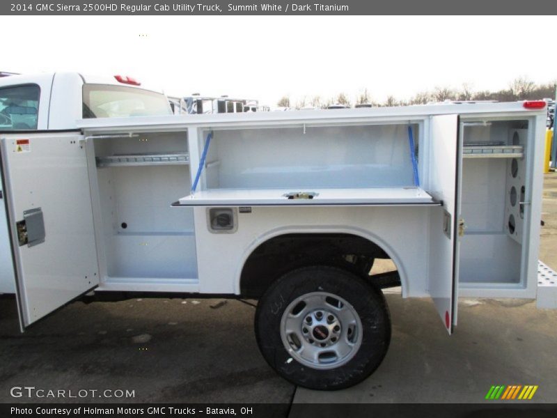 Summit White / Dark Titanium 2014 GMC Sierra 2500HD Regular Cab Utility Truck