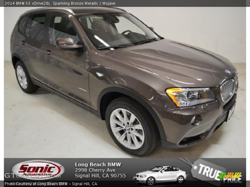 Sparkling Bronze Metallic / Mojave 2014 BMW X3 xDrive28i