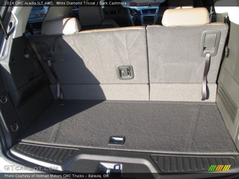 White Diamond Tricoat / Dark Cashmere 2014 GMC Acadia SLT AWD