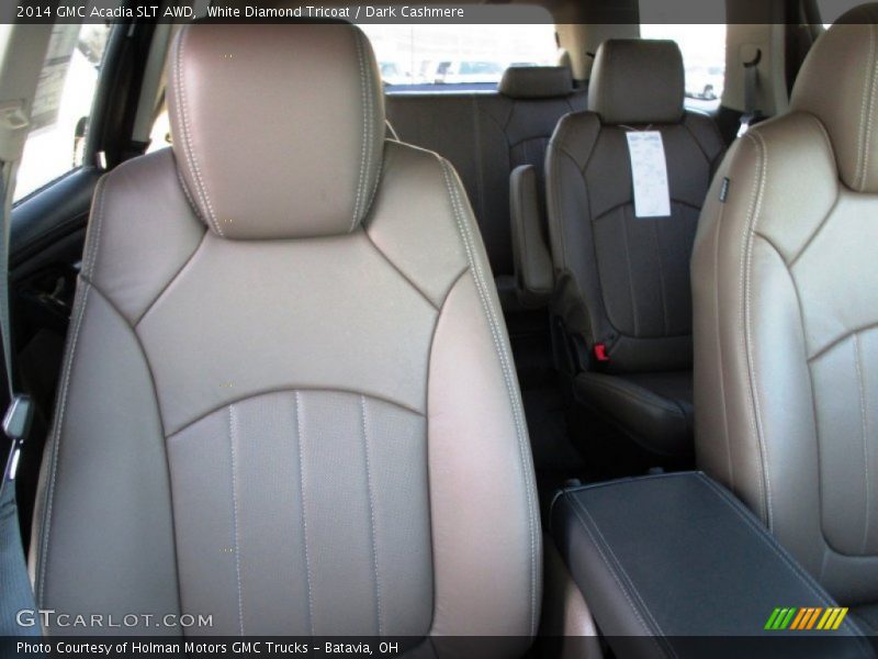 White Diamond Tricoat / Dark Cashmere 2014 GMC Acadia SLT AWD
