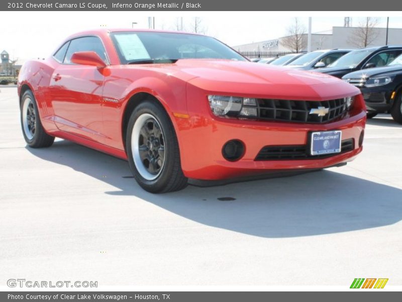Inferno Orange Metallic / Black 2012 Chevrolet Camaro LS Coupe