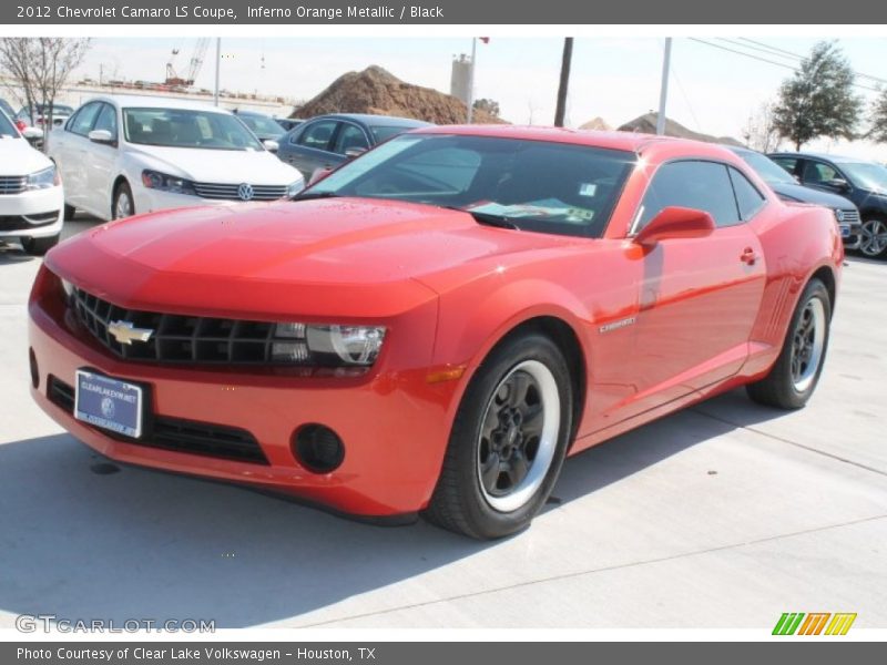 Inferno Orange Metallic / Black 2012 Chevrolet Camaro LS Coupe
