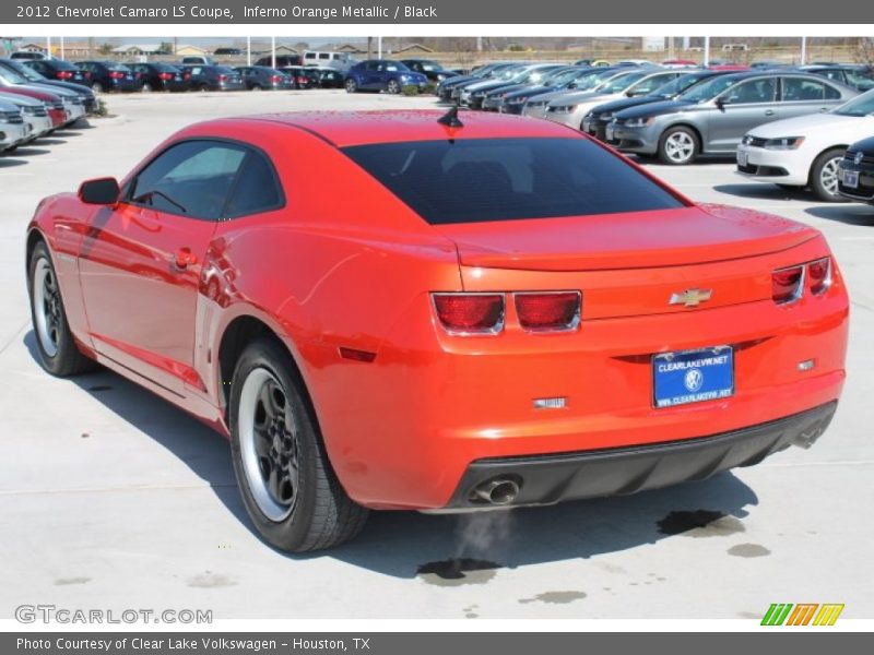 Inferno Orange Metallic / Black 2012 Chevrolet Camaro LS Coupe