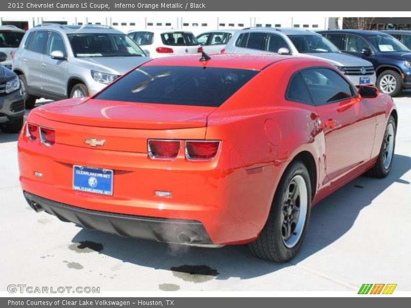 Inferno Orange Metallic / Black 2012 Chevrolet Camaro LS Coupe