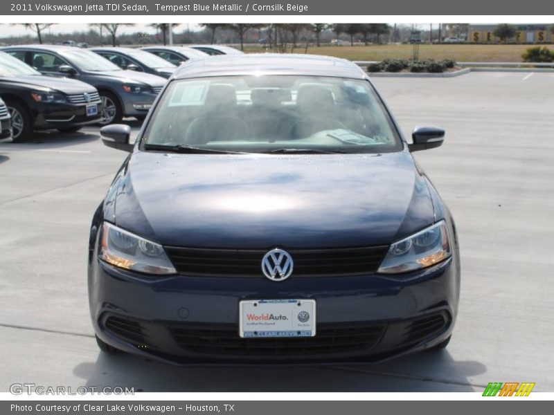 Tempest Blue Metallic / Cornsilk Beige 2011 Volkswagen Jetta TDI Sedan