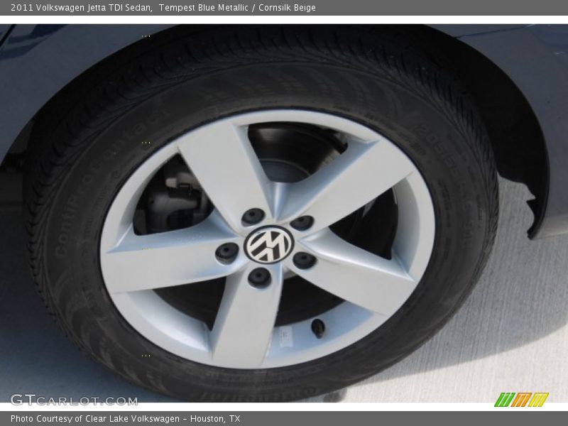 Tempest Blue Metallic / Cornsilk Beige 2011 Volkswagen Jetta TDI Sedan