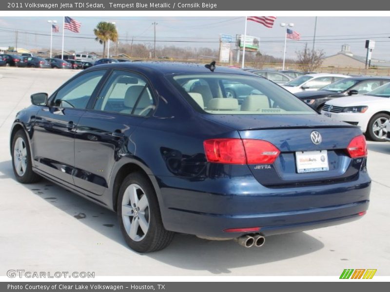 Tempest Blue Metallic / Cornsilk Beige 2011 Volkswagen Jetta TDI Sedan