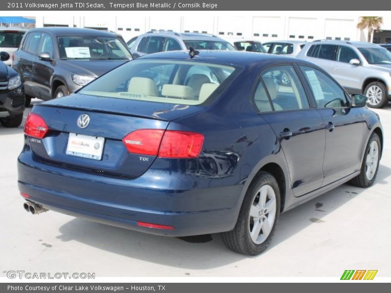 Tempest Blue Metallic / Cornsilk Beige 2011 Volkswagen Jetta TDI Sedan