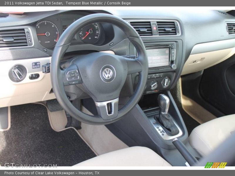 Tempest Blue Metallic / Cornsilk Beige 2011 Volkswagen Jetta TDI Sedan