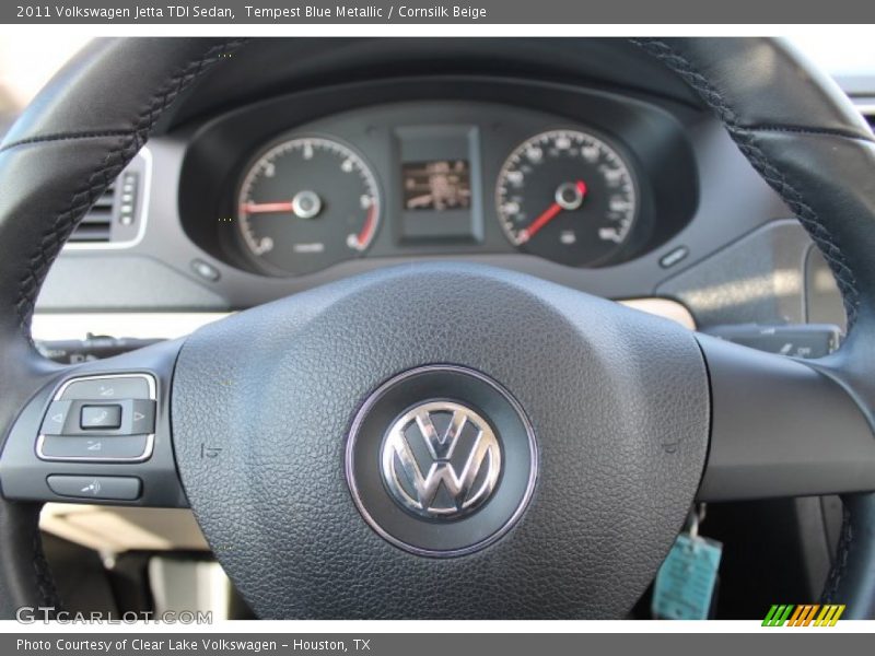 Tempest Blue Metallic / Cornsilk Beige 2011 Volkswagen Jetta TDI Sedan