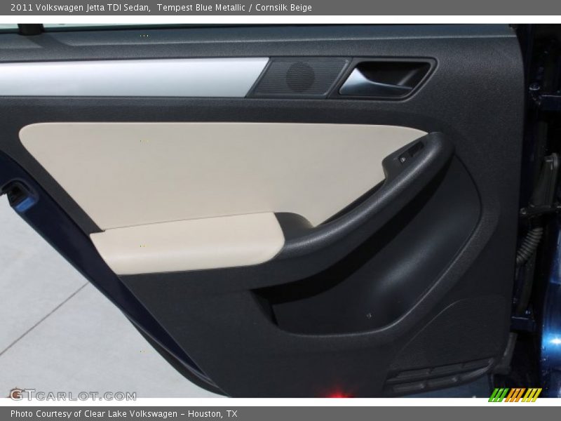 Tempest Blue Metallic / Cornsilk Beige 2011 Volkswagen Jetta TDI Sedan