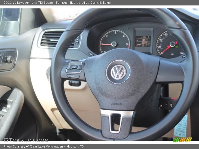 Tempest Blue Metallic / Cornsilk Beige 2011 Volkswagen Jetta TDI Sedan