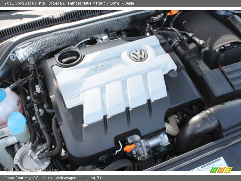 Tempest Blue Metallic / Cornsilk Beige 2011 Volkswagen Jetta TDI Sedan