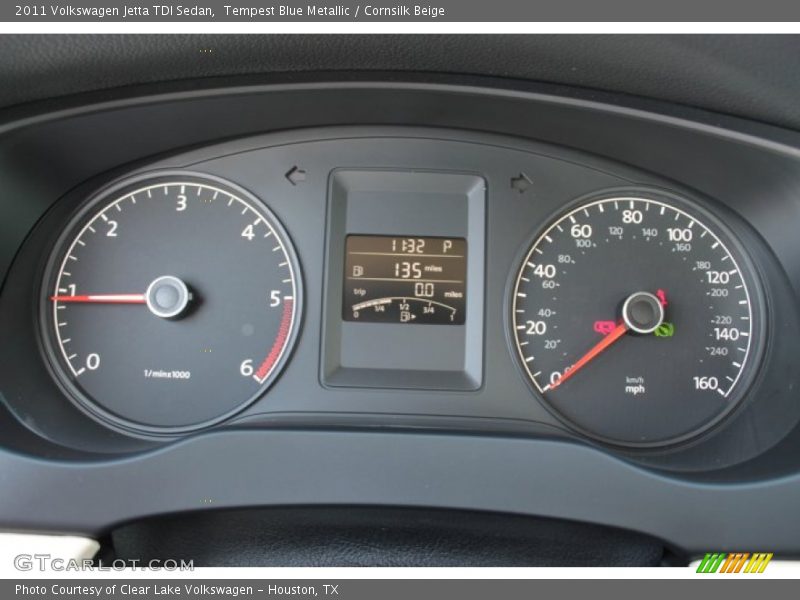 Tempest Blue Metallic / Cornsilk Beige 2011 Volkswagen Jetta TDI Sedan