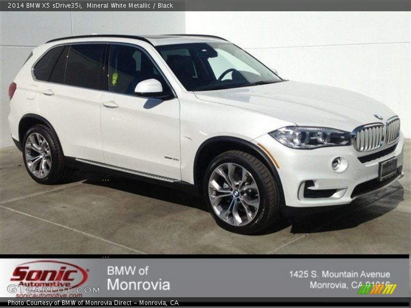 Mineral White Metallic / Black 2014 BMW X5 sDrive35i