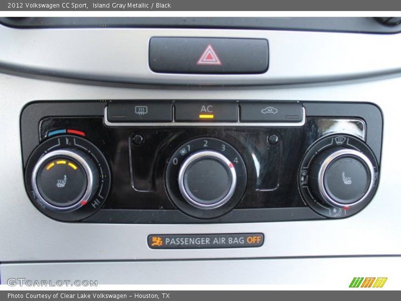 Island Gray Metallic / Black 2012 Volkswagen CC Sport