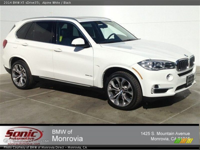 Alpine White / Black 2014 BMW X5 sDrive35i