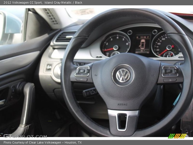 Island Gray Metallic / Black 2012 Volkswagen CC Sport