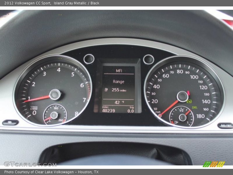 Island Gray Metallic / Black 2012 Volkswagen CC Sport