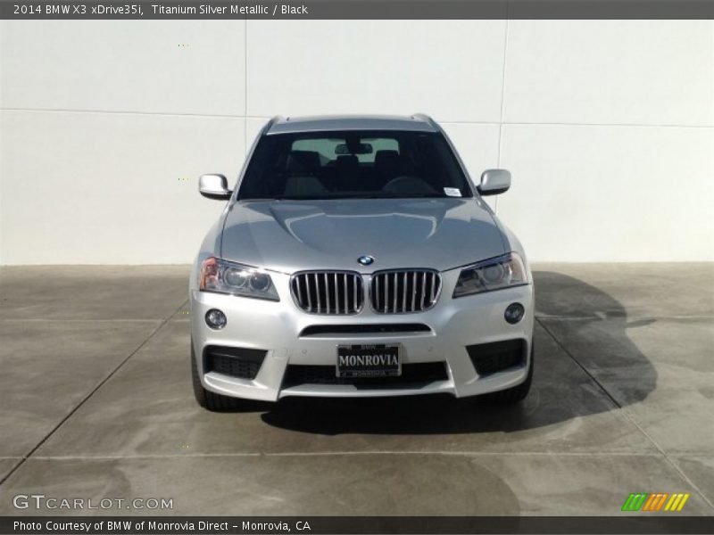 Titanium Silver Metallic / Black 2014 BMW X3 xDrive35i