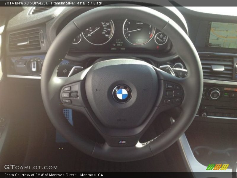 Titanium Silver Metallic / Black 2014 BMW X3 xDrive35i