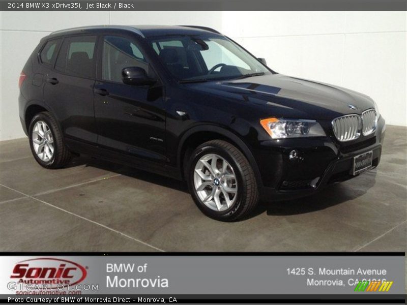 Jet Black / Black 2014 BMW X3 xDrive35i