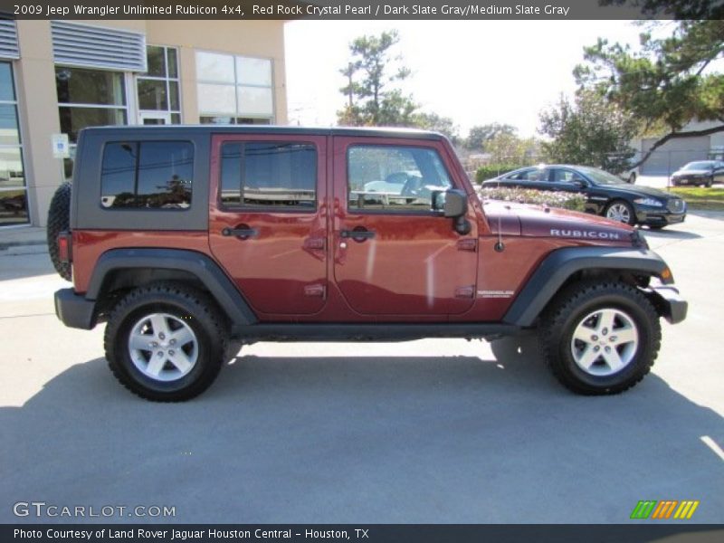 Red Rock Crystal Pearl / Dark Slate Gray/Medium Slate Gray 2009 Jeep Wrangler Unlimited Rubicon 4x4