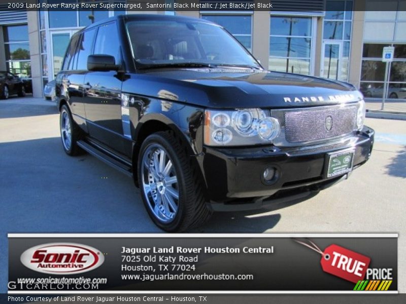 Santorini Black Metallic / Jet Black/Jet Black 2009 Land Rover Range Rover Supercharged
