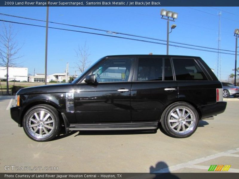 Santorini Black Metallic / Jet Black/Jet Black 2009 Land Rover Range Rover Supercharged