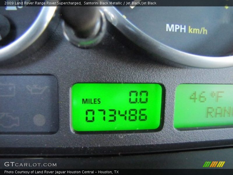 Santorini Black Metallic / Jet Black/Jet Black 2009 Land Rover Range Rover Supercharged