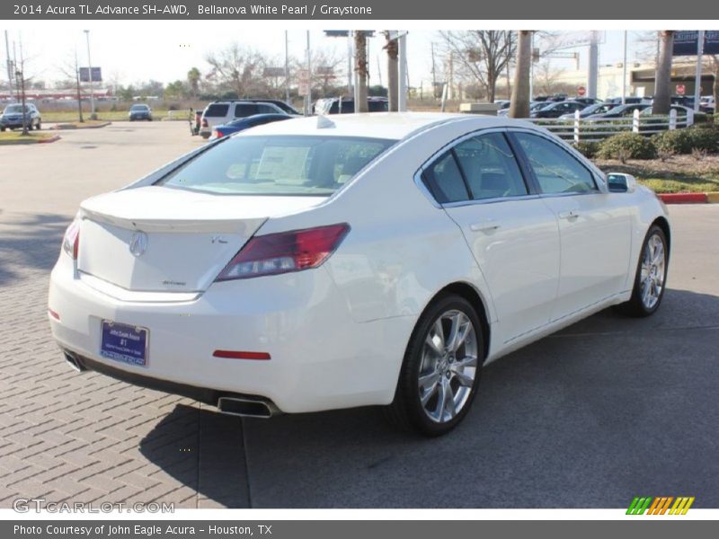 Bellanova White Pearl / Graystone 2014 Acura TL Advance SH-AWD