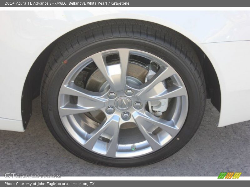 Bellanova White Pearl / Graystone 2014 Acura TL Advance SH-AWD