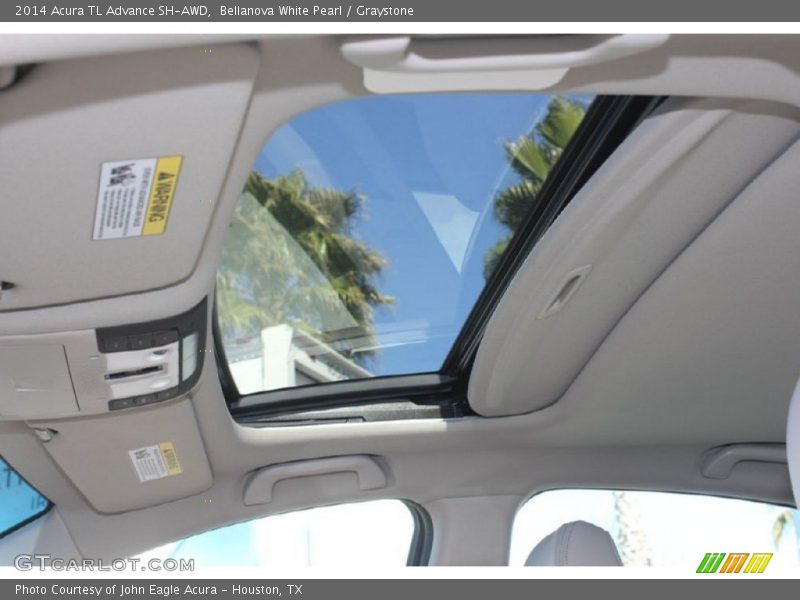 Bellanova White Pearl / Graystone 2014 Acura TL Advance SH-AWD